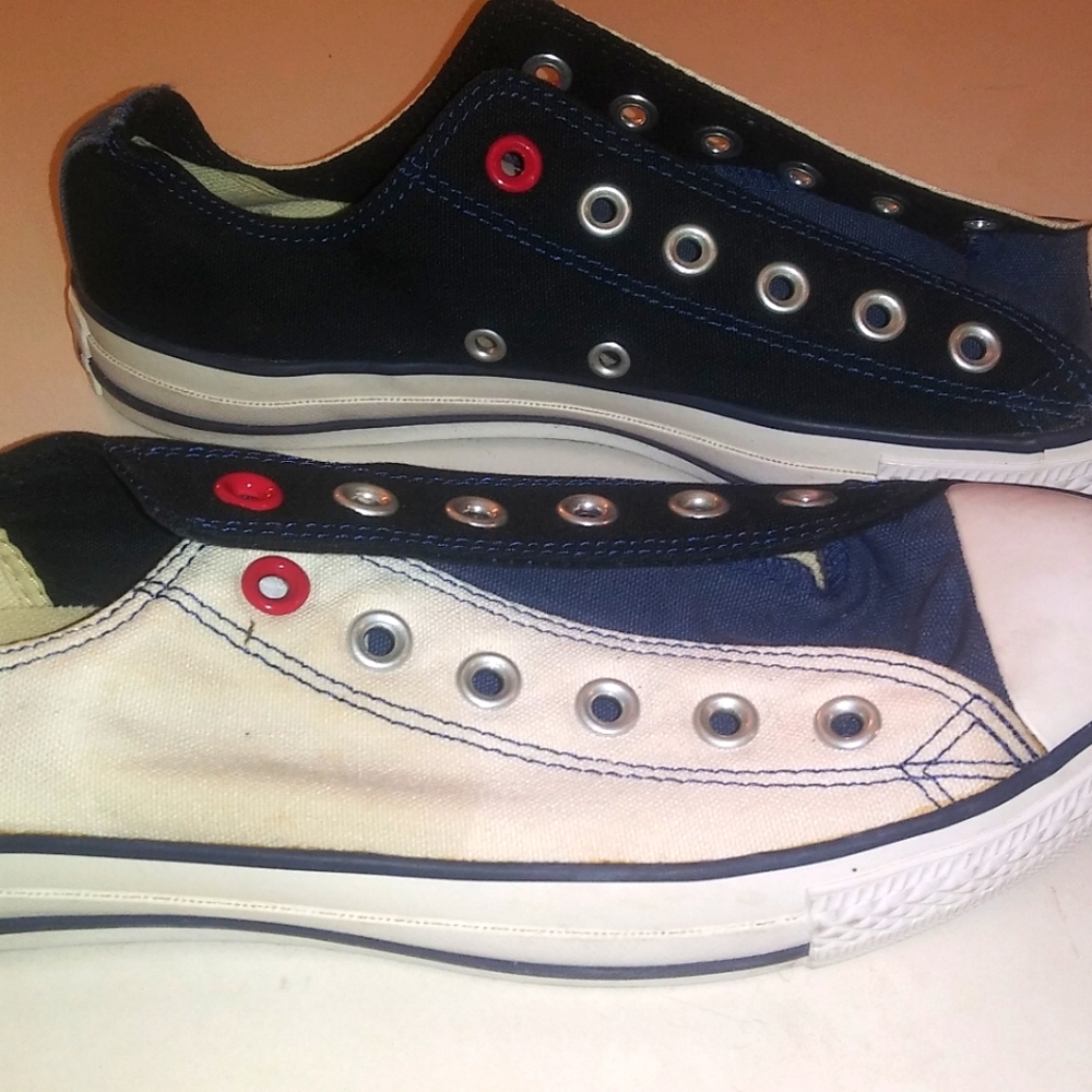 Converse Allstar Chuck Taylor Laceless Ox Womens sz 9 Two-Tone Canvas Amanda